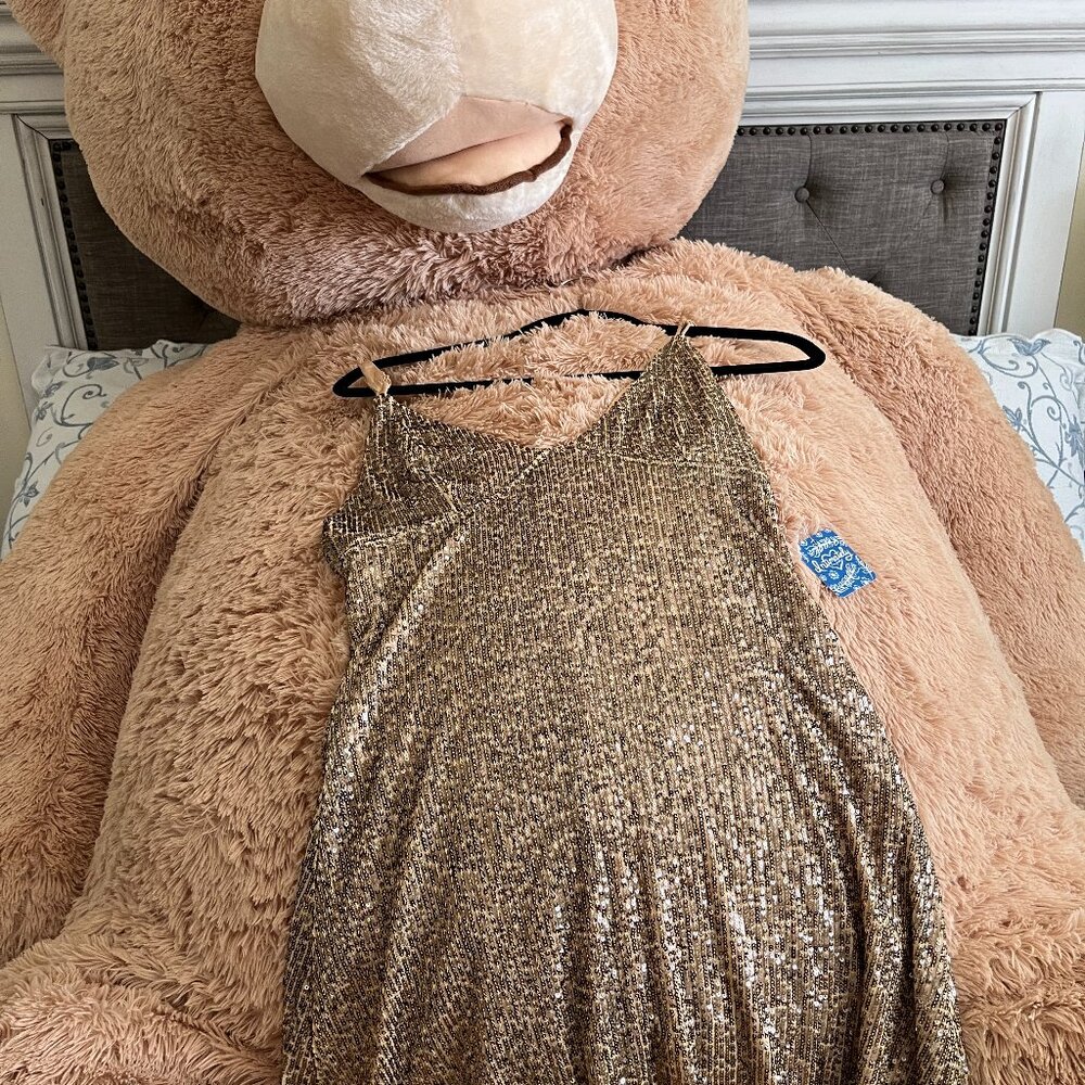 NWT Free People Gold Rush Sequin Dress